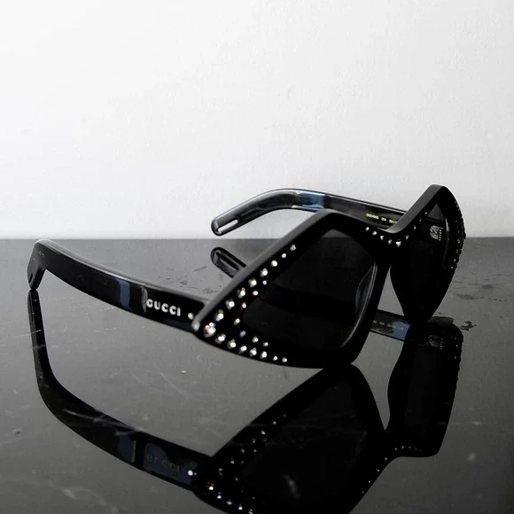 Gucci Black Crystal-Studded Sunglasses s-l400.jpg main image 4